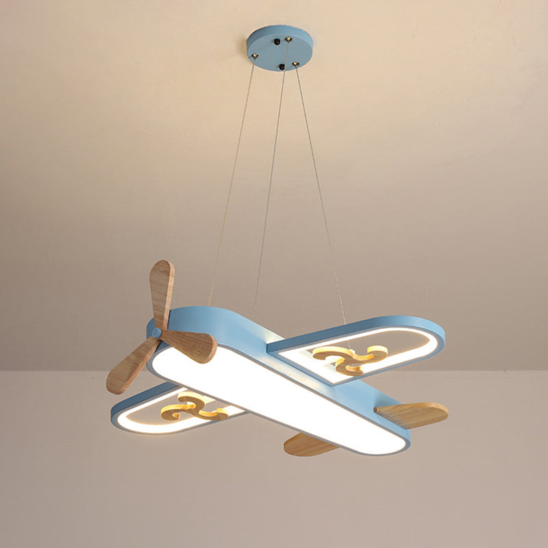 Airplane Pendant Ceiling Light for Kids Room Dimmable LED Remote Control