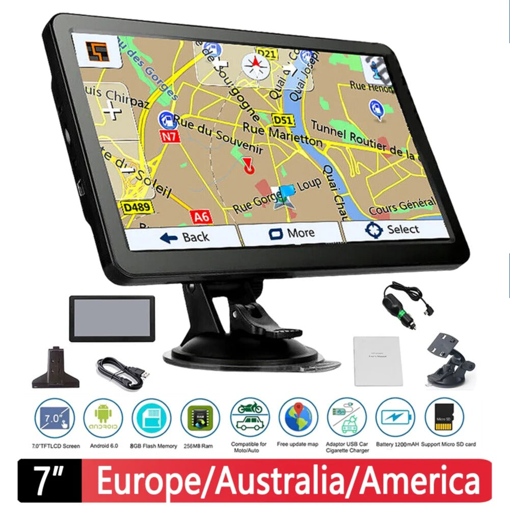 7 inch multi-modus GPS navigatiesysteem voor vrachtwagen, auto en bestelwagen