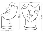 Abstracte metalen lijntekening voor wanddecoratie in moderne en eigentijdse interieurs