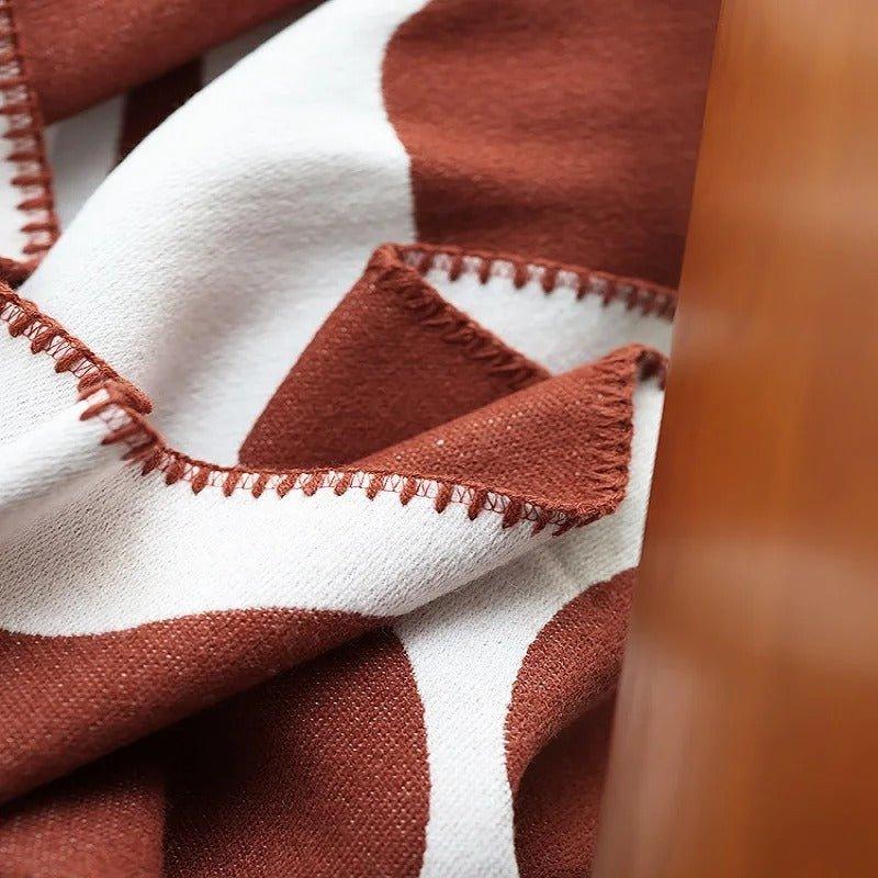 Bohemian Abstract Throw Blanket ā Soft Cotton and Acrylic Blend for Sofas and Beds
