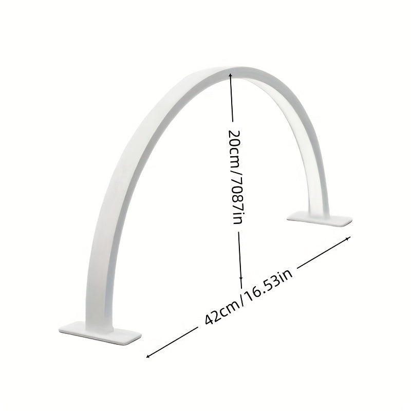 LED-skrivebordslampe i halvmåneform med justerbart lys, USB, metal, studielampe