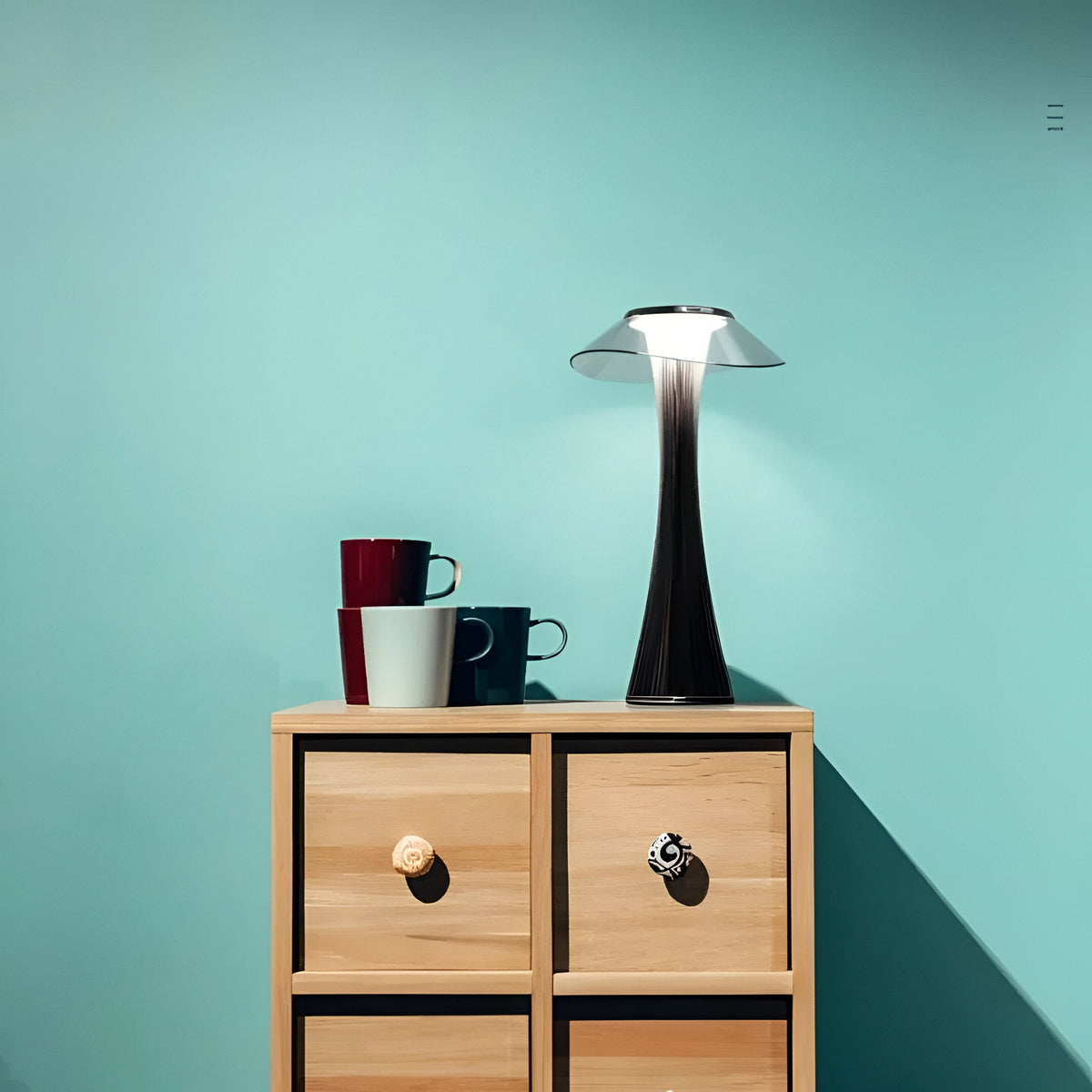 Krystal-LED-bordlampe med varmt hvidt lys og touchbetjening