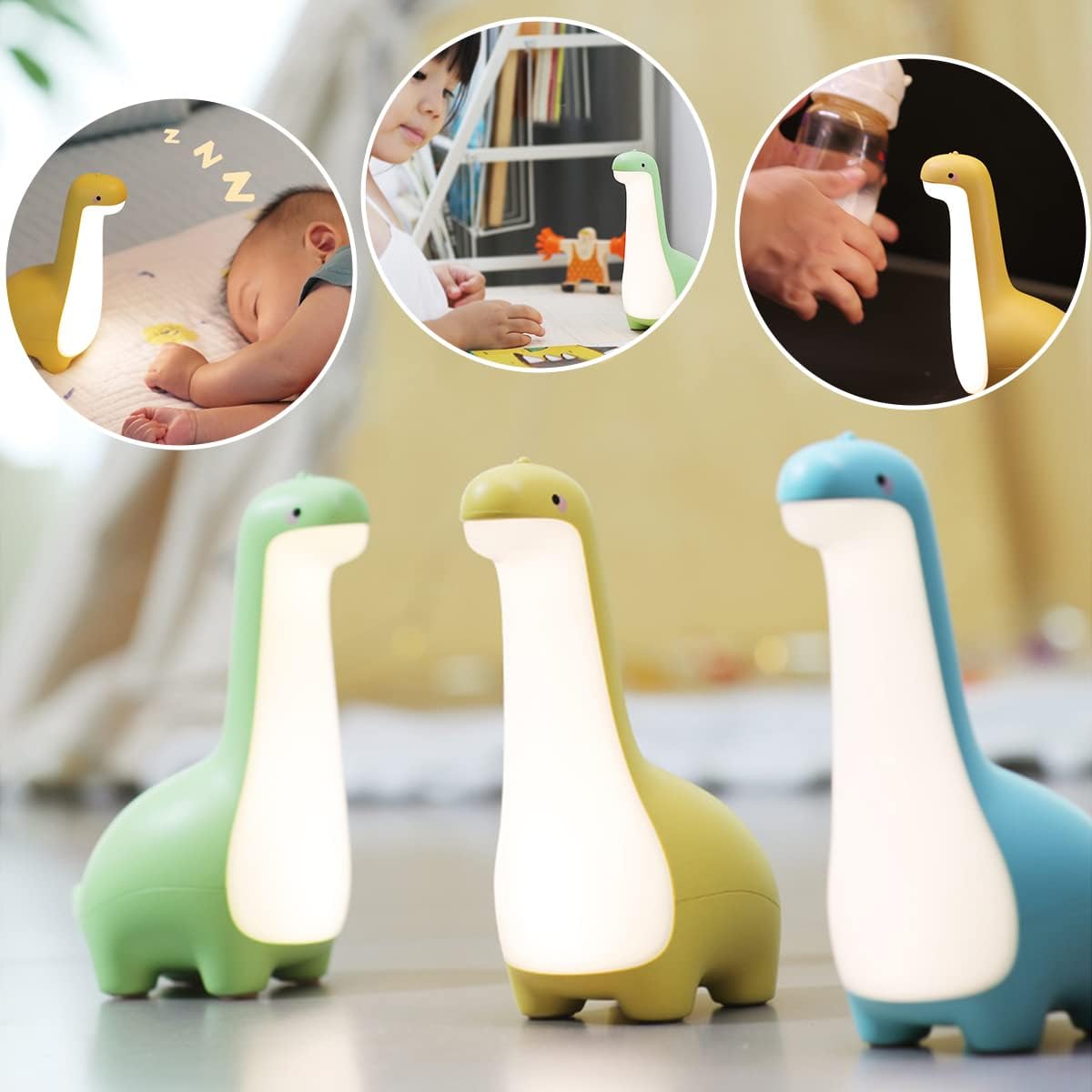 DinoSnug Weiches Leuchten Dinosaurier-Nachtlicht für Kinder
