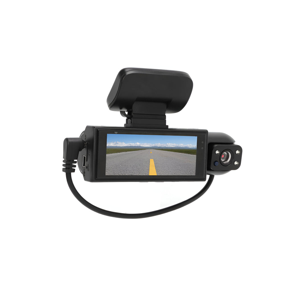 Dashcam med dobbelt objektiv, 1080P, bilkamera, kørselsoptager og parkeringsmonitor