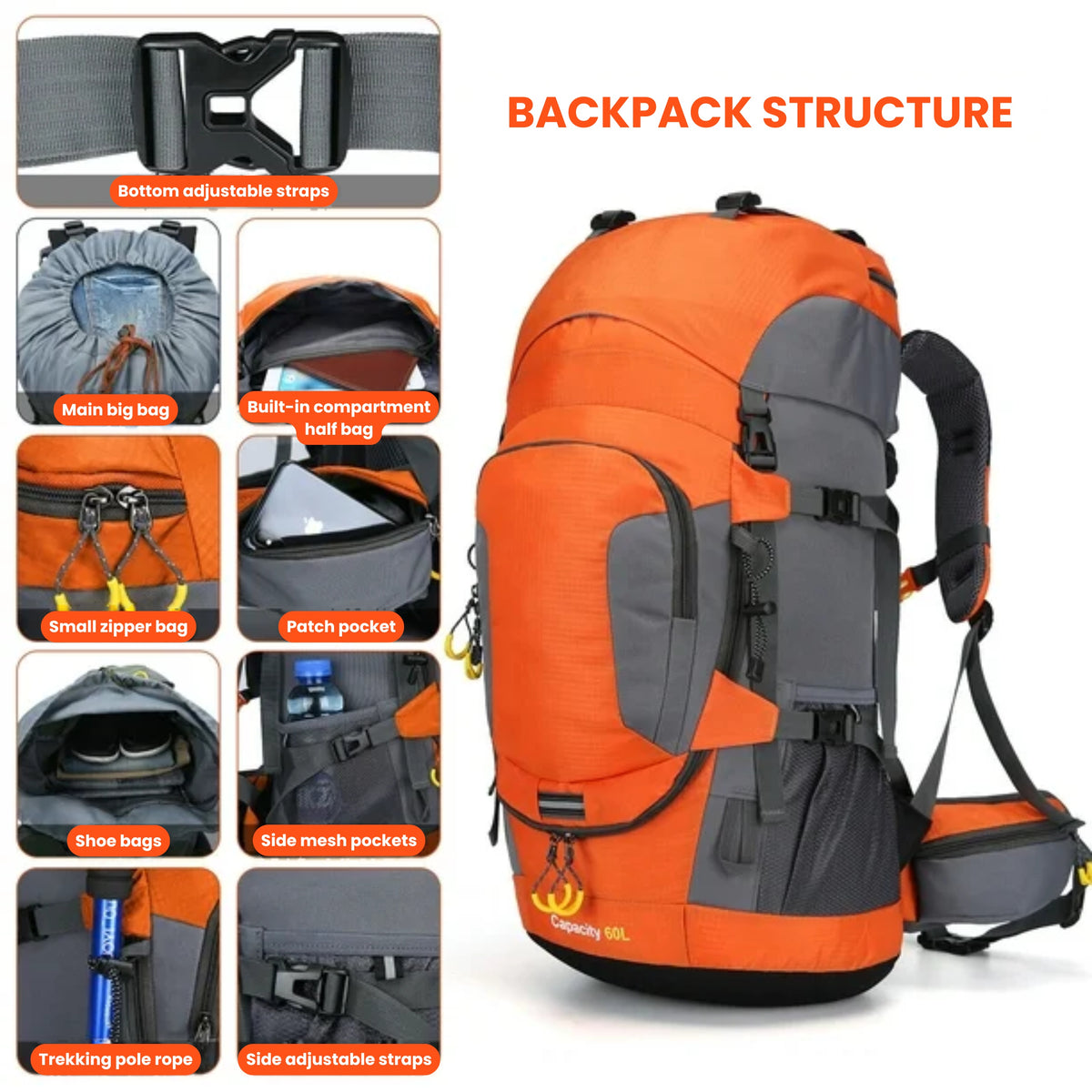 60L Wasserdichter Rucksack – Ultimativer Outdoor-Rucksack für alle Abenteuer