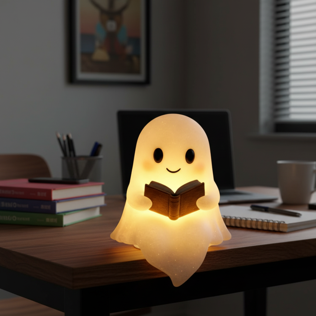 Ghost LED Table Lamp Warm Glow Bedside Decorative Night Light