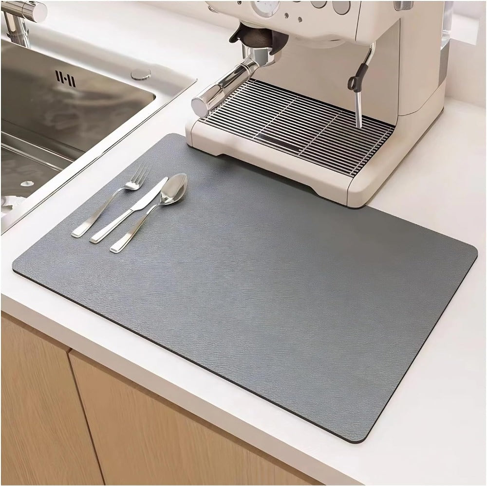 Kitchen Mat Absorbent Dish Drying Pad Counter Sink Drip Tray