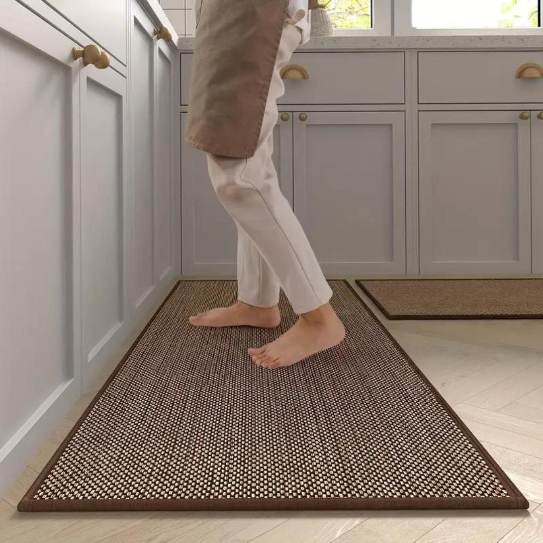 Sæt med 2 køkkenmåtter – skridsikre ergonomiske måtter med overflade, der er nem at rengøre