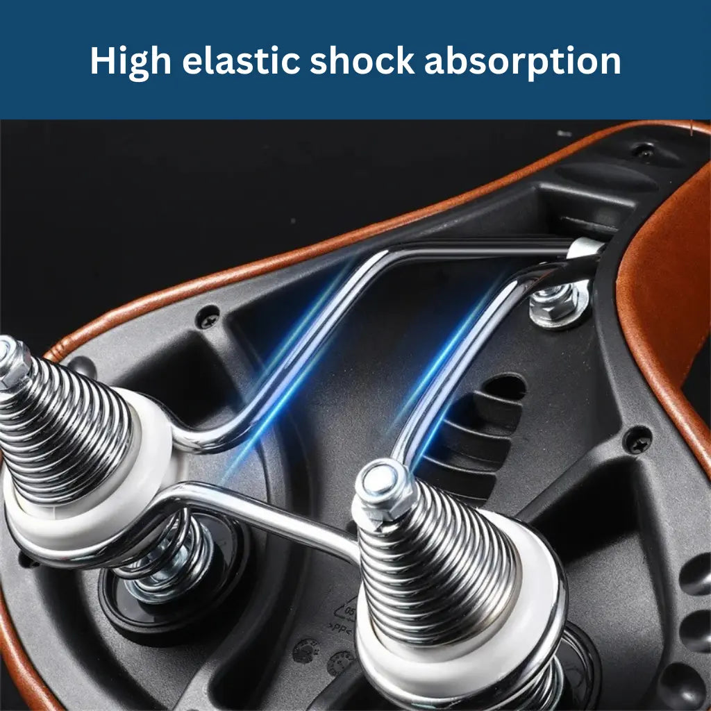 Luxury Ergonomic Bike Saddle with Shock Absorption and Waterproof Design