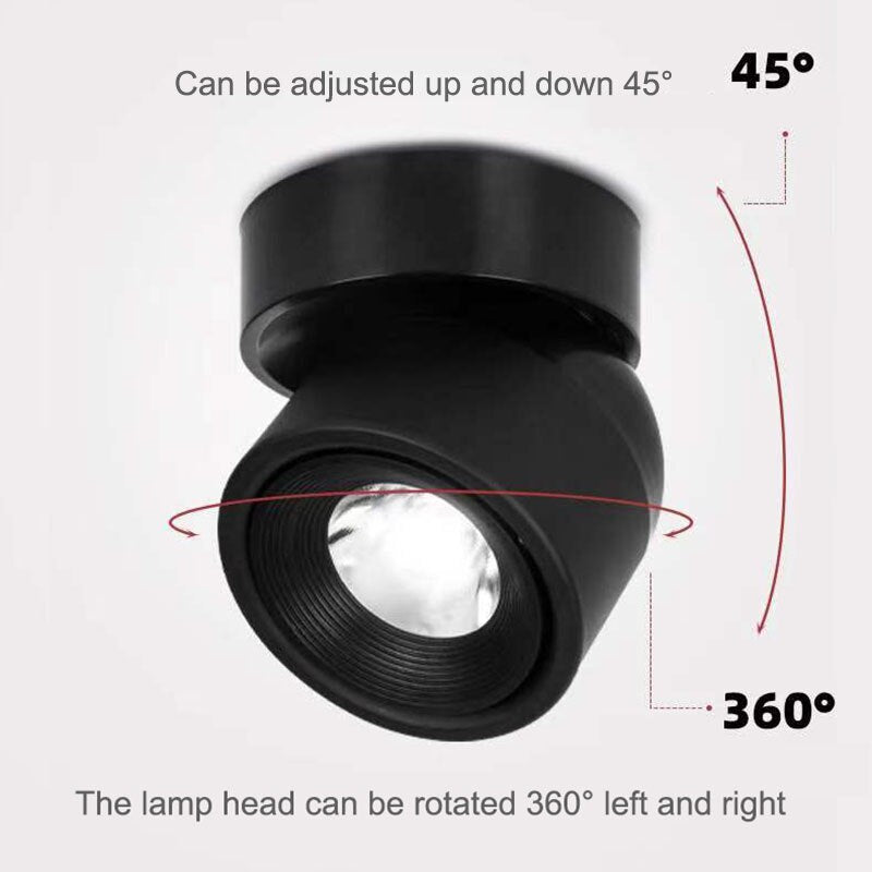 Minimalistische LED-spot met verstelbare lichtrichting van 340°