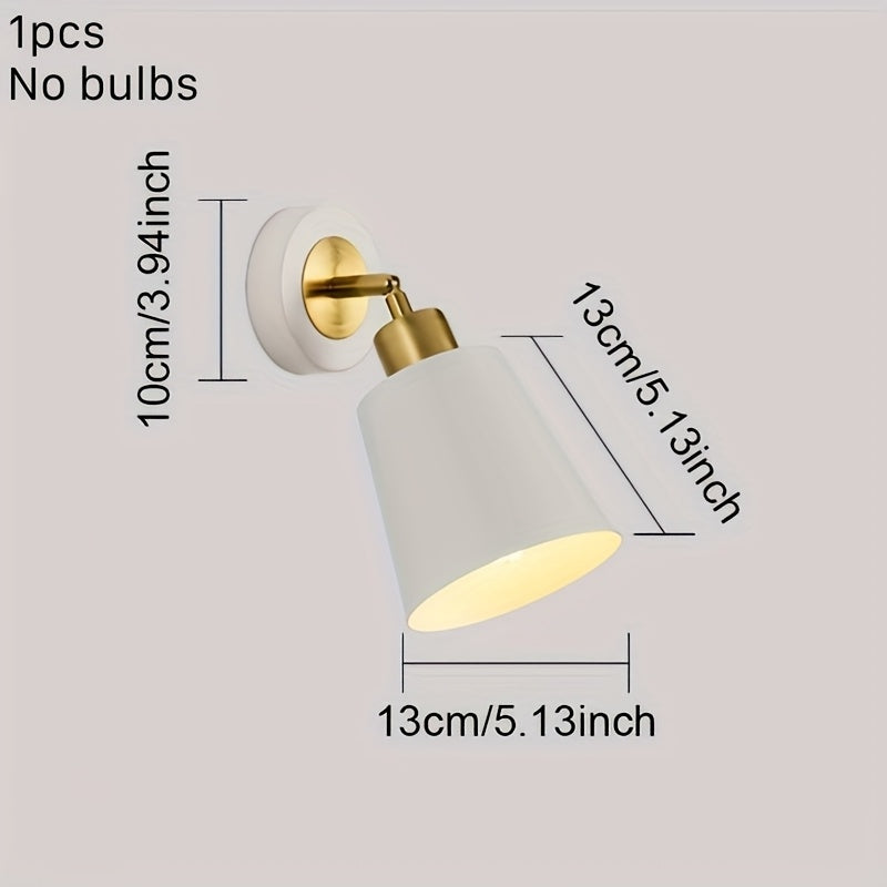 Nowoczesny metalowy kinkiet ścienny E27, regulowana lampa z żeliwa do wnętrz