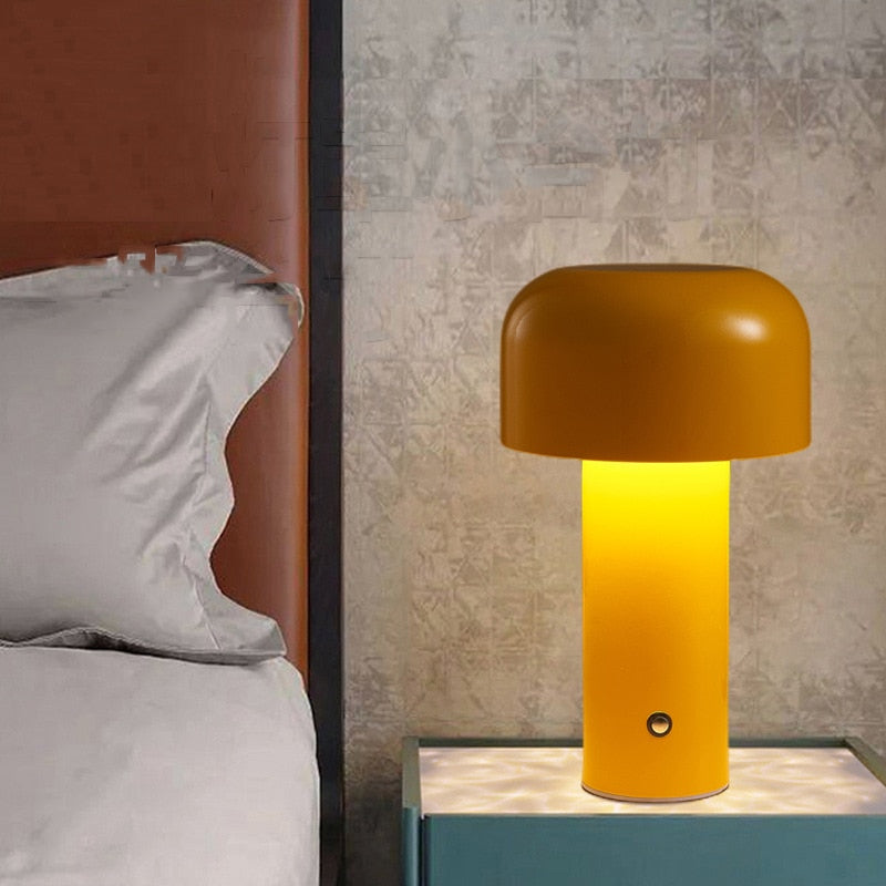 Paddenstoel-tafellamp – Dimbare oplaadbare ledlamp met aanraakbediening