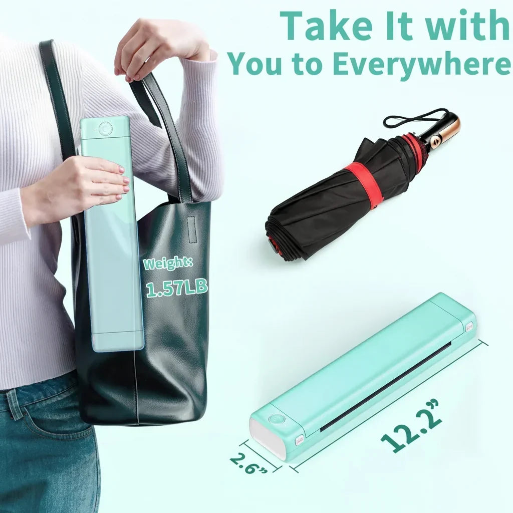 Portable Bluetooth Thermal Printer Wireless Compact Paper Printing Machine