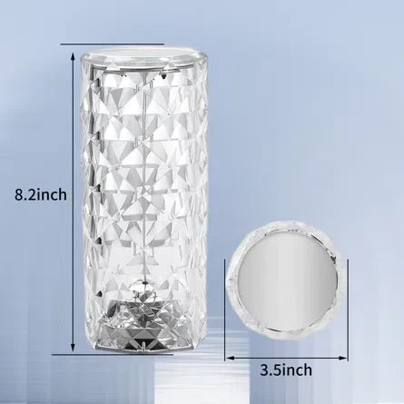 Draagbare LED-tafellamp met diamantachtig ontwerp en aanraakbediening