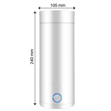Draagbare waterkoker 400ml compacte reisketel met temperatuurregeling