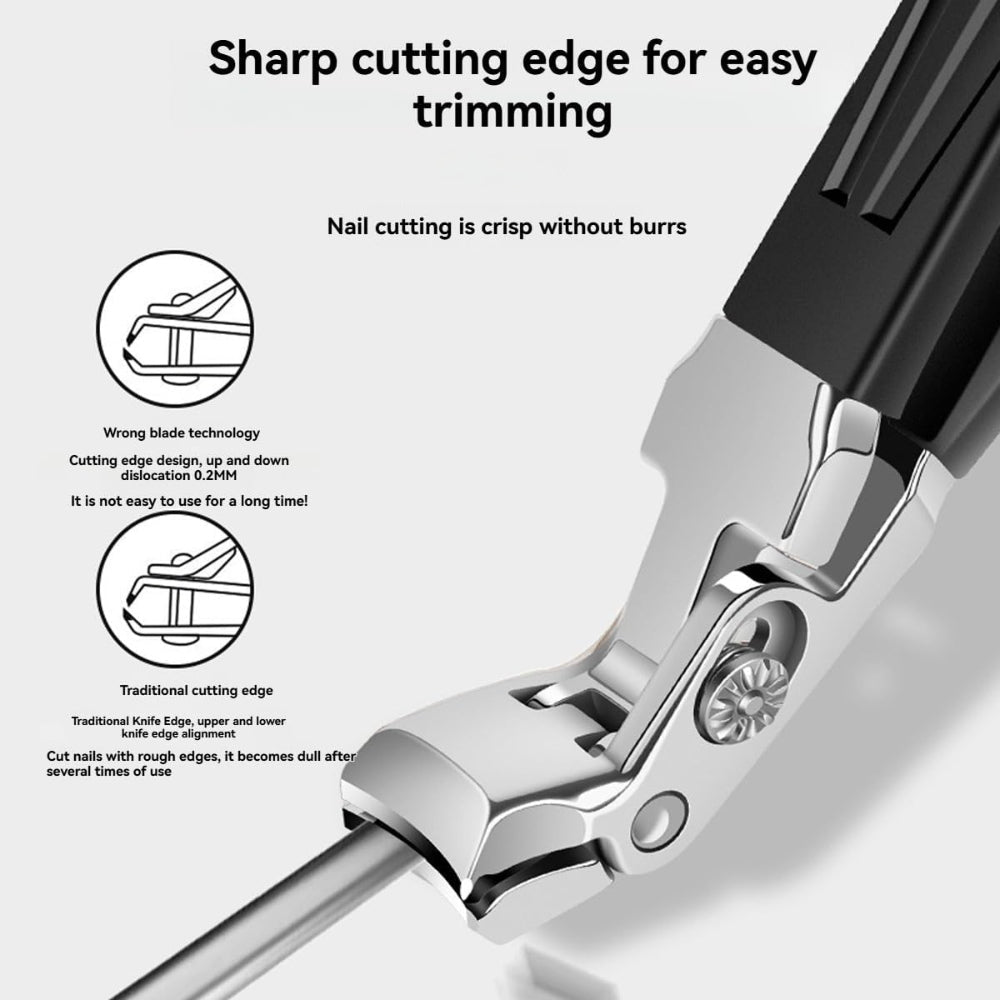Precisienagelknipperset met knippers voor vingernagels en teennagels en een vijl