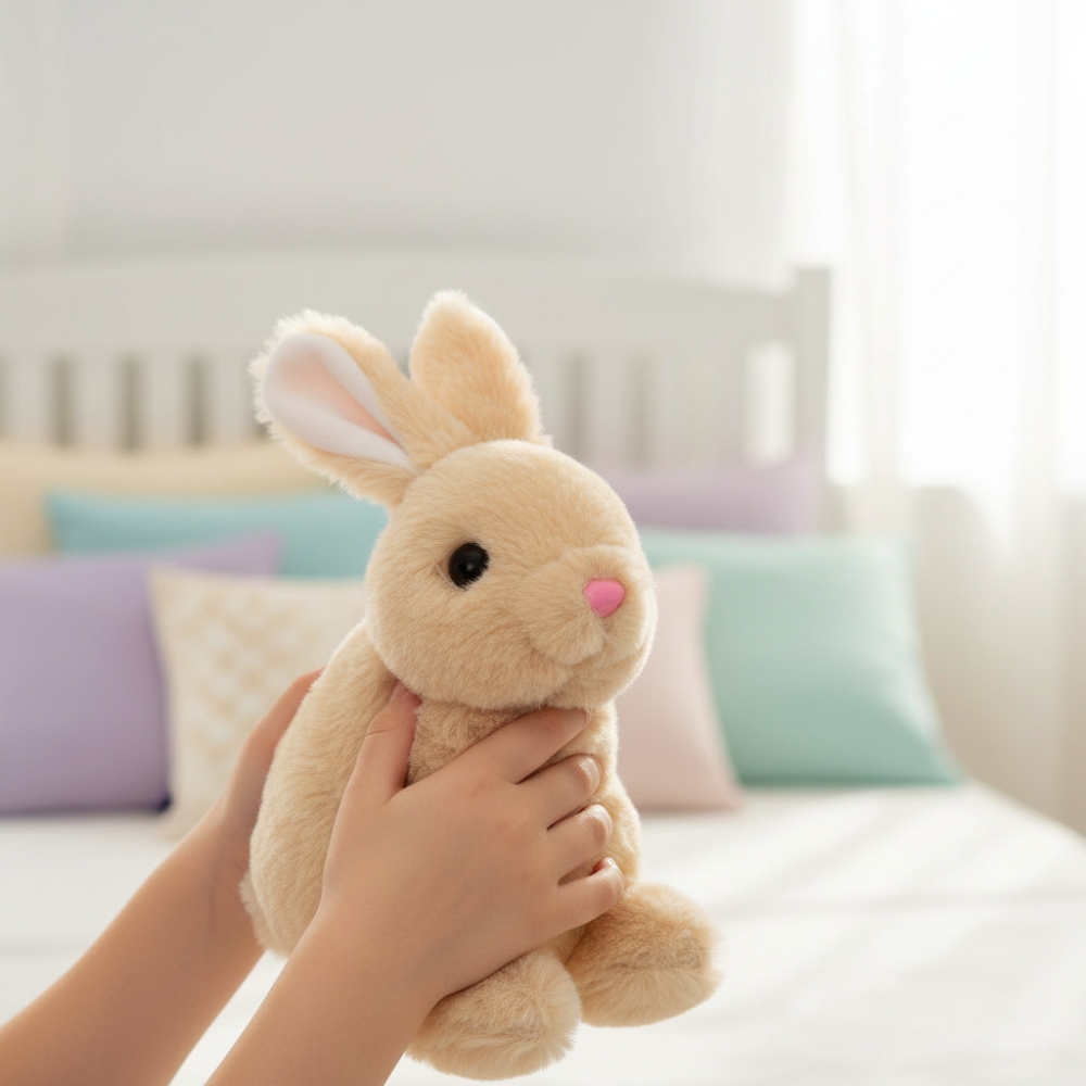 Realistic Plush Bunny Toy Interactive Walking Moving Rabbit Kids Companion