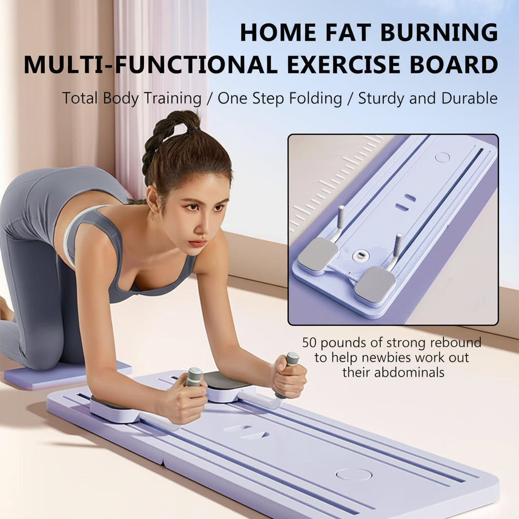 Resistance Assisted Ab Roller Flat Core Trainer with Knee Pads