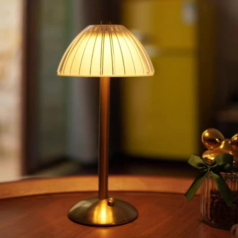 Wireless LED Table Lamp Rechargeable Warm White 2700K Cordless Aluminum Acrylic Indoor Light