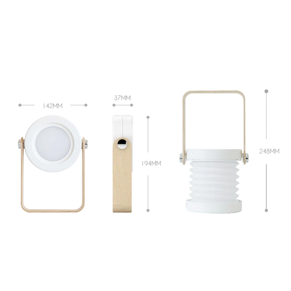 Skandinavisk genopladelig LED-bordlampe med dæmpbart lys og justerbart design