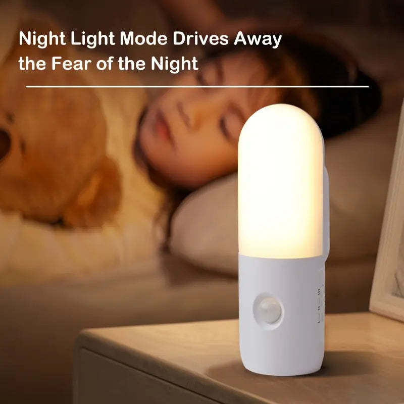 Intelligente Bewegungsmelder-Nachtlampe 3-in-1 wiederaufladbare Wandlampe und Taschenlampe