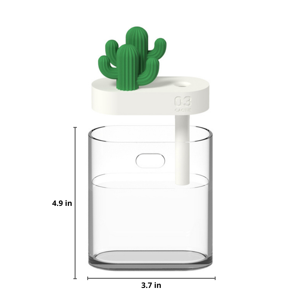 Ultrasone etherische-oliediffuser met cactusontwerp