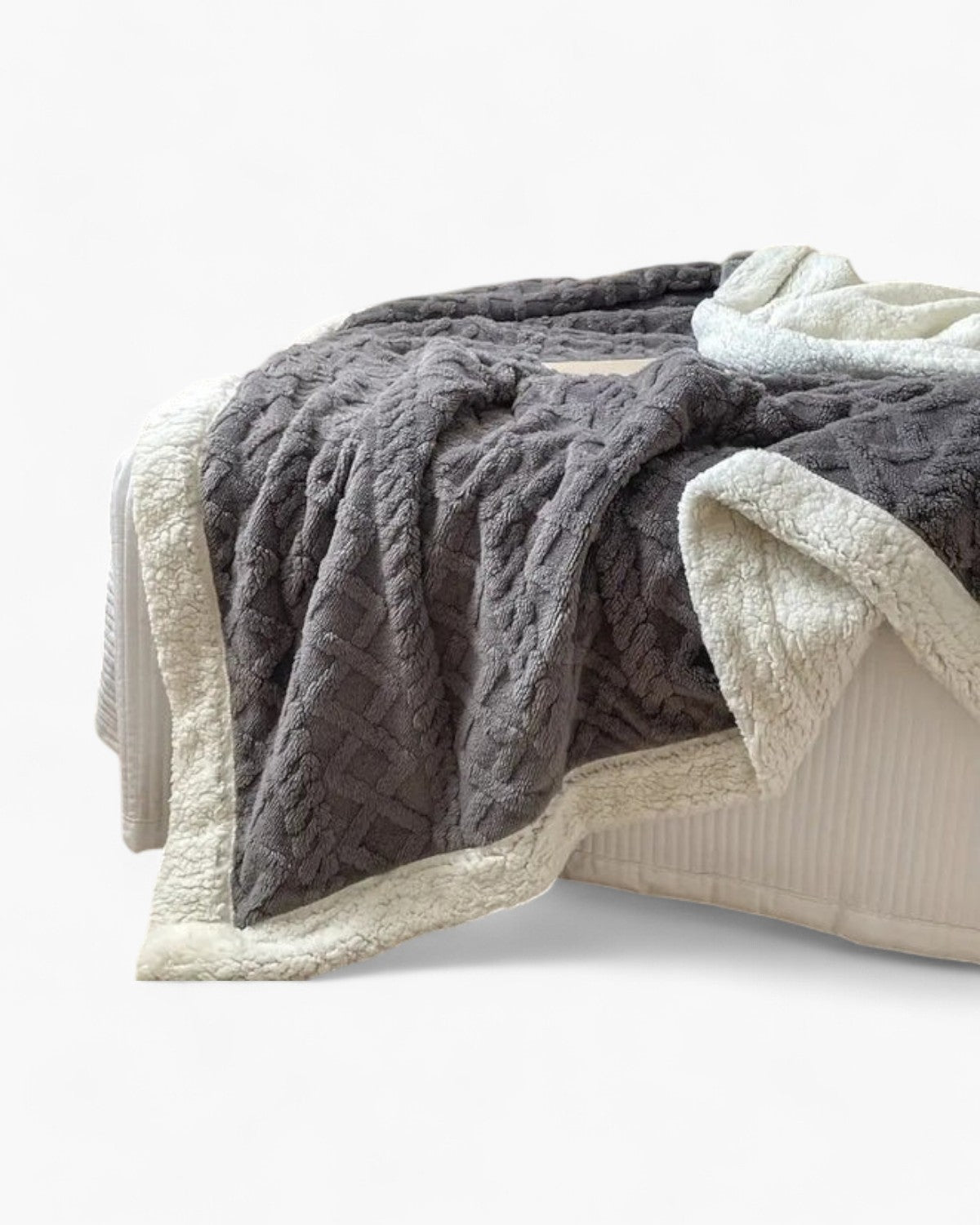 Fluweelzachte plaid met subtiel gestreept ontwerp