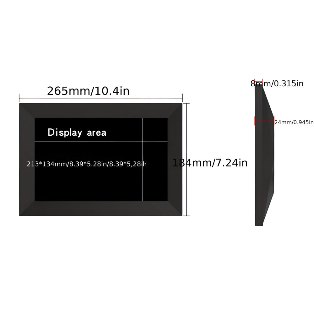 WiFi Digital Photo Frame Touchscreen HD IPS Display For Home