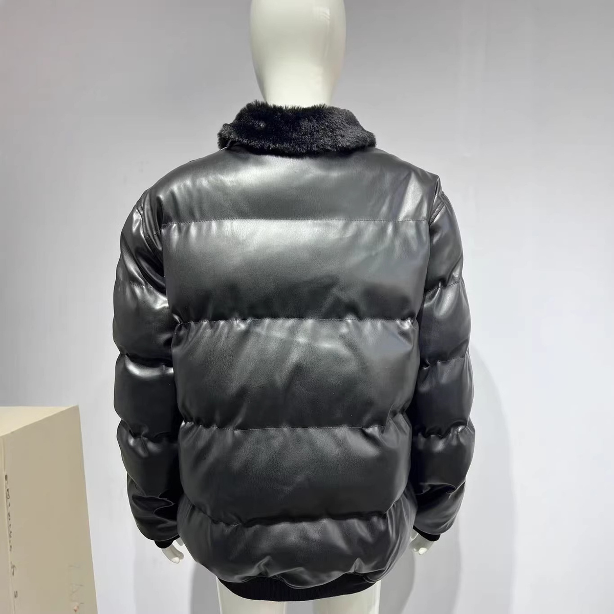 Winter Puffer Jacket High Collar Quilted Wind Blocking Casual Outerwear