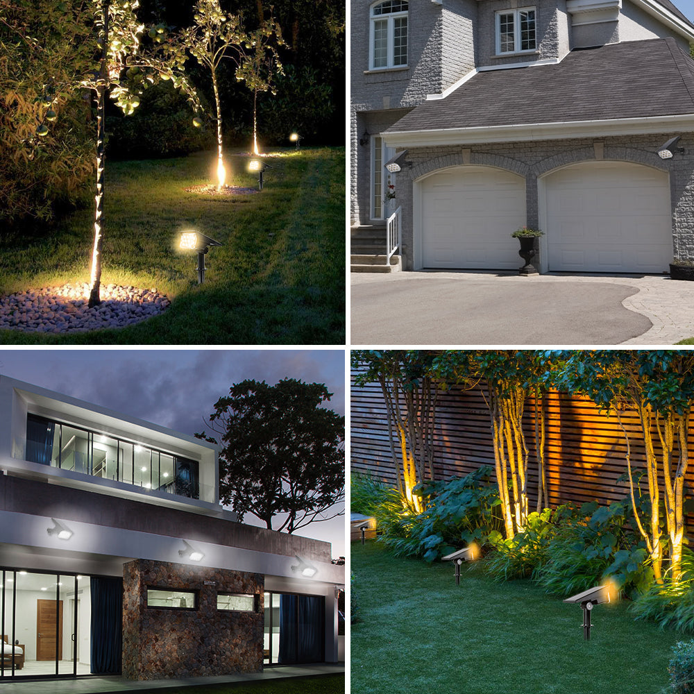 Wireless Solar LED Garden Spotlight with Automatic On/Off Function