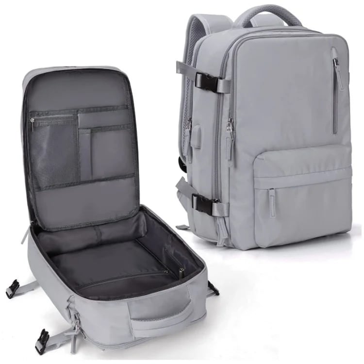 Wasserdichter Damen-Reiserucksack mit großer Kapazität, Diebstahlschutz und USB-Ladefunktion