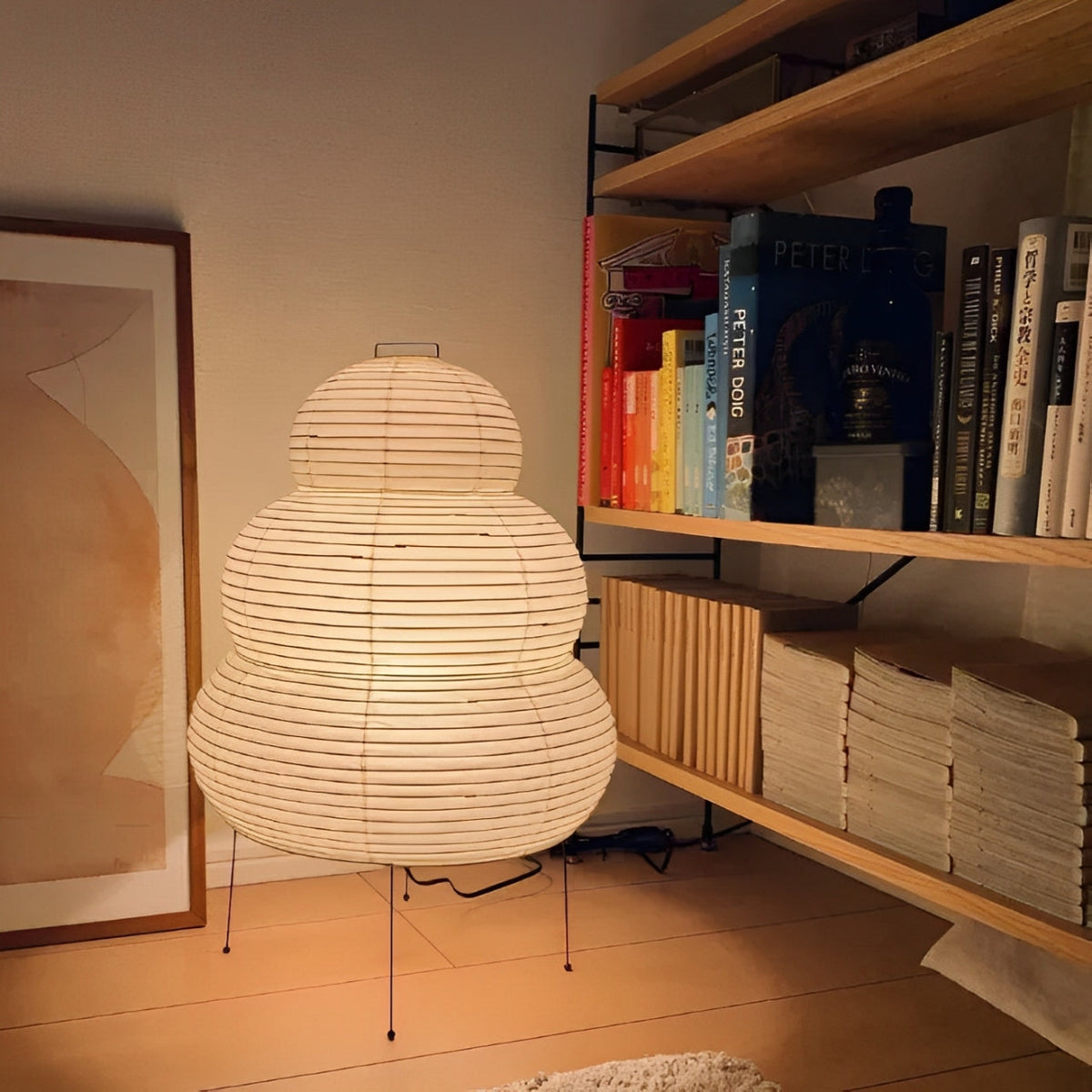 Zen Stehlampe mit dimmbarer LED-Beleuchtung und japanisch inspiriertem Design