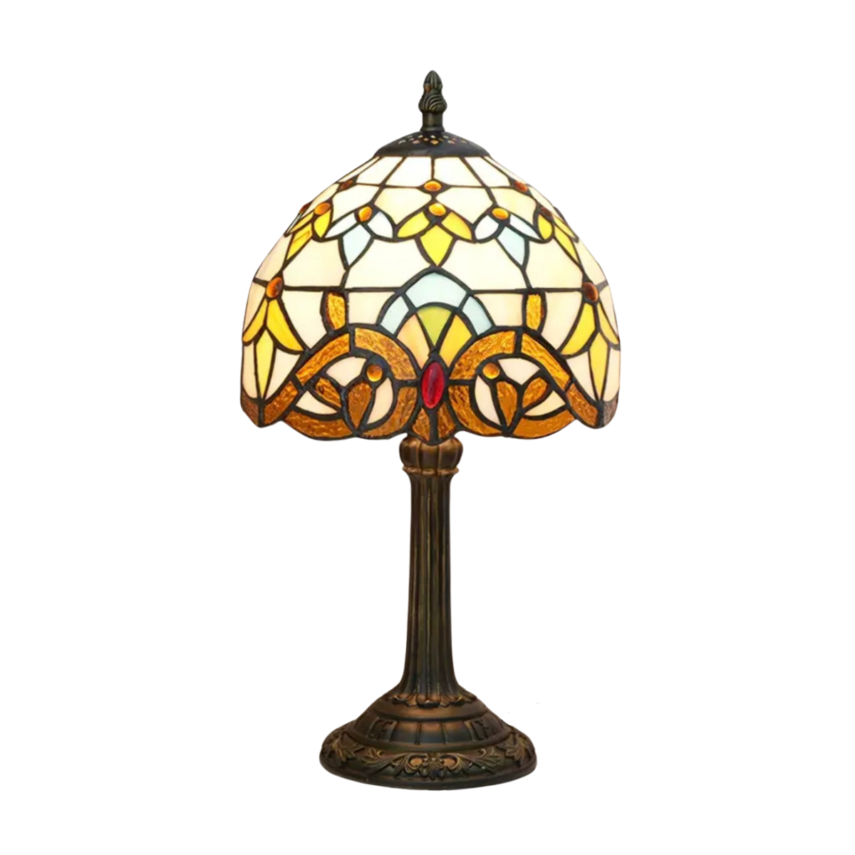 Stained Glass Tiffany Style Table Lamp for Warm Ambient Home Lighting