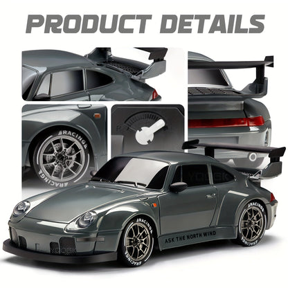 1:24 RC Drift Car with LED Wheels and Rechargeable 4WD Racing Performance