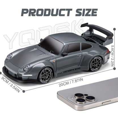 1:24 RC Drift Car with LED Wheels and Rechargeable 4WD Racing Performance