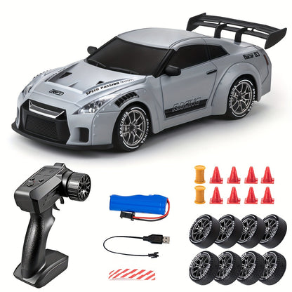 1:24 RC Drift Car with LED Wheels and Rechargeable 4WD Racing Performance