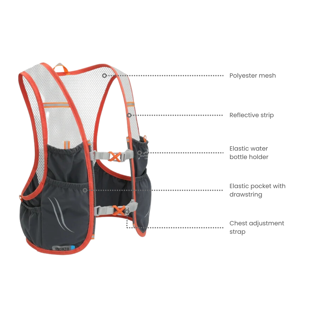 Trail Running Hydration Vest with Soft Flasks
