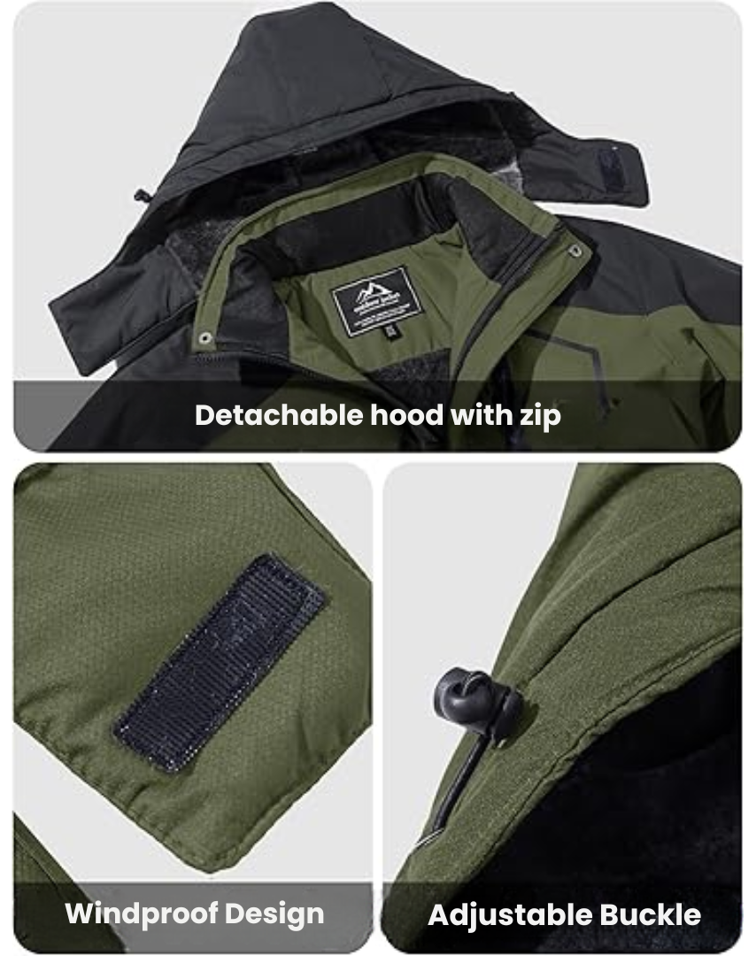 Isolierte Outdoor-Winterjacke – Winddicht & Wasserdicht