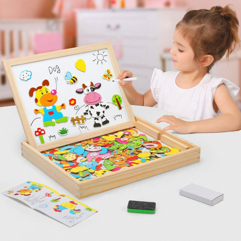 2-in-1 Montessori Drawing Board for Kids – Reusable Creative Learning Toy