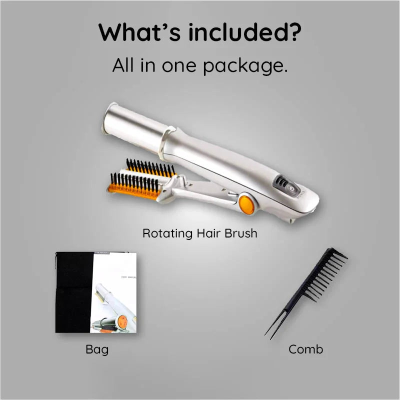 2 in 1 Rotating Hair Brush for Styling and Smoothing