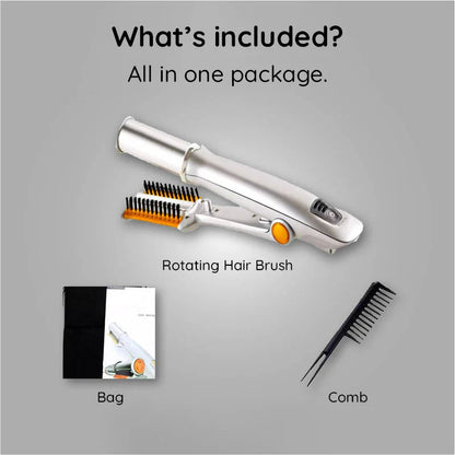 2 in 1 Rotating Hair Brush for Styling and Smoothing