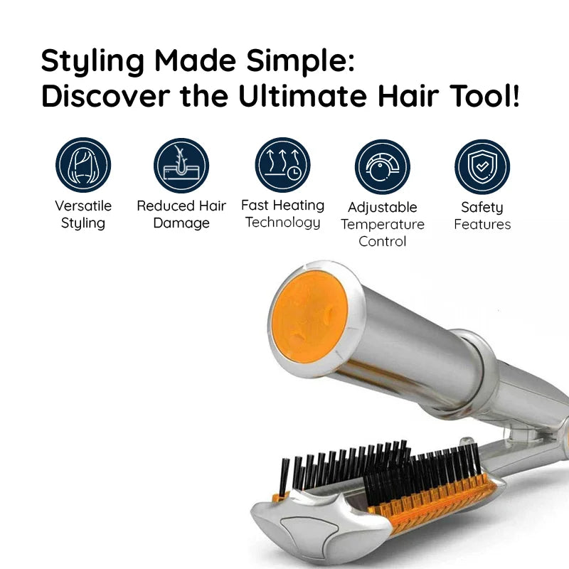 2 in 1 Rotating Hair Brush for Styling and Smoothing