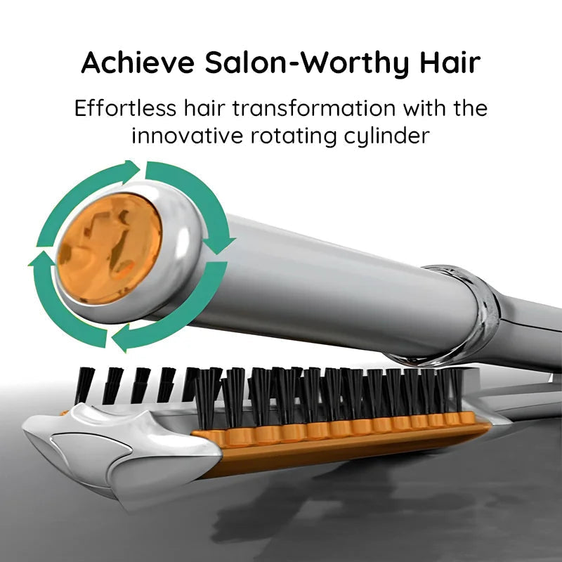2 in 1 Rotating Hair Brush for Styling and Smoothing
