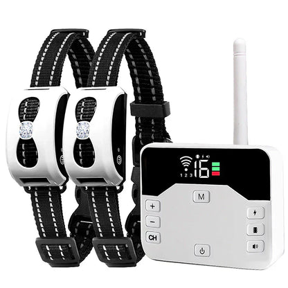 2 in 1 Wireless Dog Fence and Training Collar with Waterproof Design and Adjustable Range