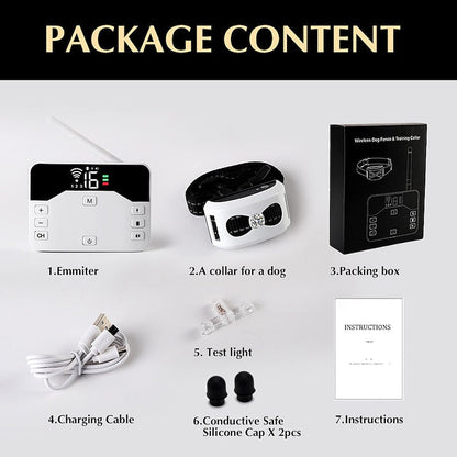 2 in 1 Wireless Dog Fence and Training Collar with Waterproof Design and Adjustable Range