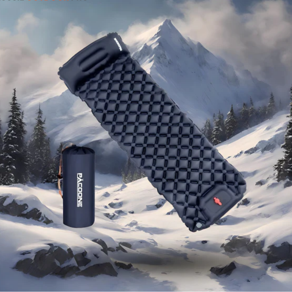 Ultralicht zelfopblazend campingmatje – compact en comfortabel voor wandelen en trekking