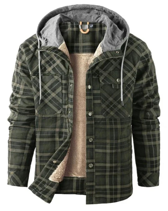 Flanelljacke Kariertes Hemdjacke Warme Winterjacke Wasserdicht