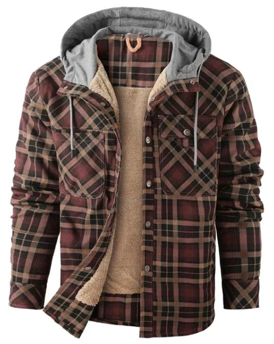 Flanelljacke Kariertes Hemdjacke Warme Winterjacke Wasserdicht