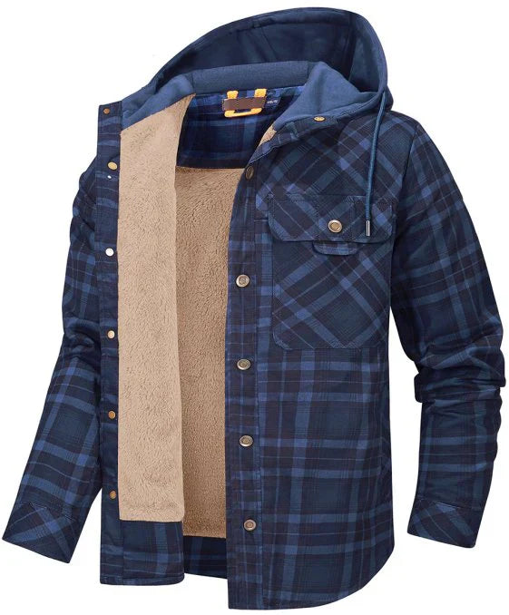 Flanelljacke Kariertes Hemdjacke Warme Winterjacke Wasserdicht
