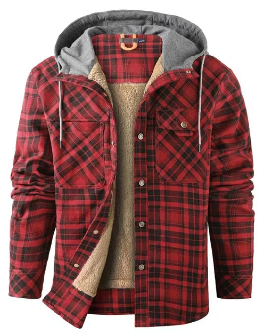 Flanelljacke Kariertes Hemdjacke Warme Winterjacke Wasserdicht